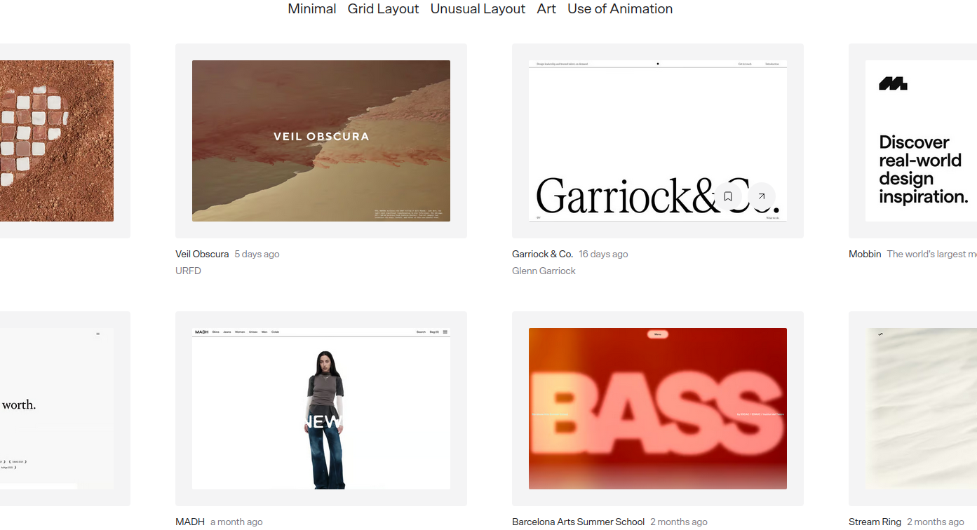 Web design showcase